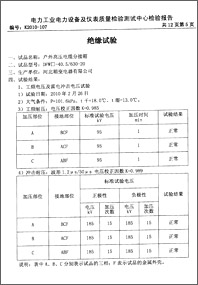 35KV电缆分接箱检验报告